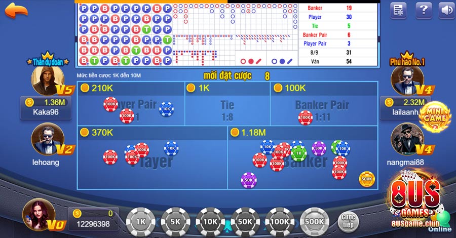 Baccarat 8US - Game đánh bài vui, nhận tiền thật 6 8US.VN Luật chơi bài Baccarat 8US đầy đủ từ A - Z