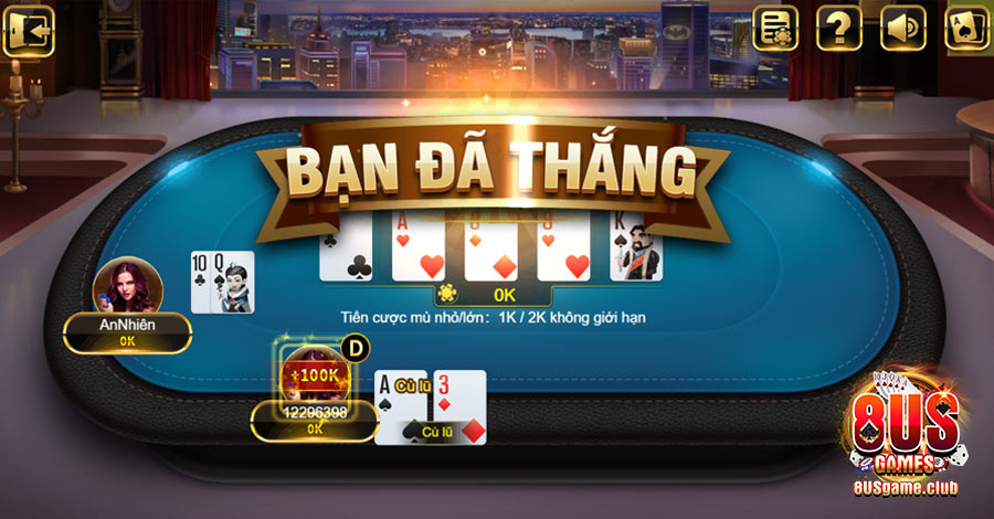 Poker 8US - Game đánh bài hấp dẫn không nên bỏ qua! 7 8US.VN Hướng dẫn chơi Poker 8US chi tiết
