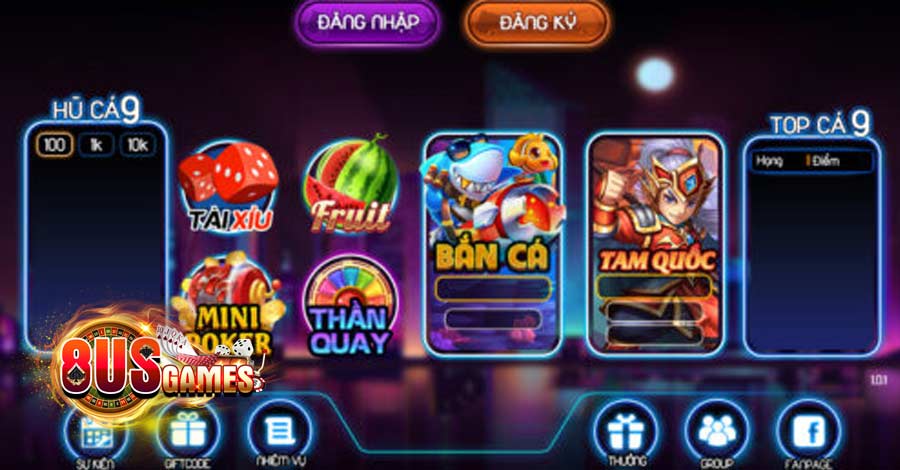 Top 4 game Bắn Cá ăn tiền hot nhất 10 8US.VN Vua Cá 9