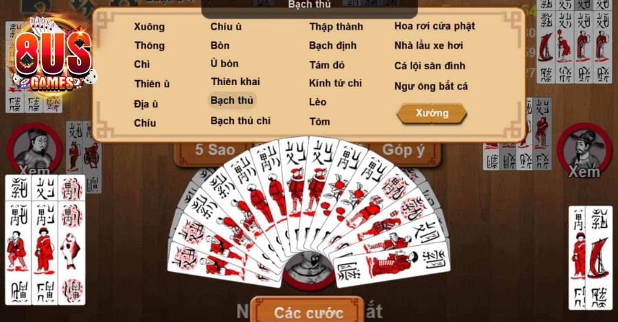 Bài Chắn và những điều thú vị mà bạn chưa biết 7 8US.VN Cách chơi bài Chắn cơ bản dành cho newbie