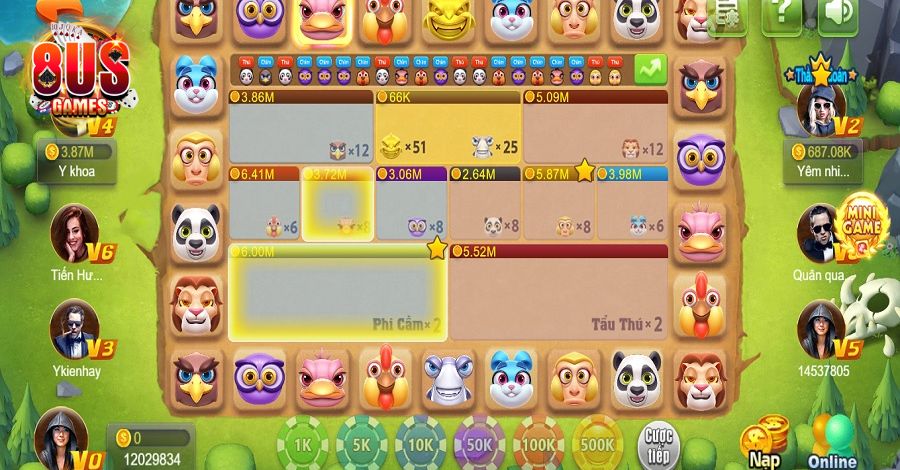 Cách Chơi Phi Cầm Tẩu Thú 8US chi tiết cho tân thủ 6 8US.VN Hướng dẫn chơi game Phi Cầm Tẩu Thú 8US