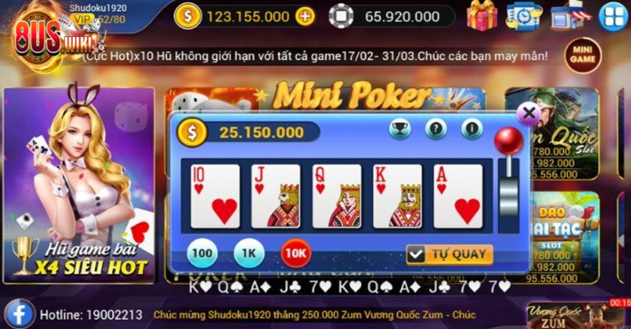 Cách quay Nổ Hũ Mini Poker Cách quay Nổ Hũ Mini Poker