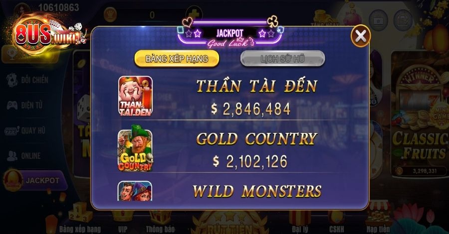 Bảng xếp hạng Jackpot mới nhất Bảng xếp hạng Jackpot mới nhất