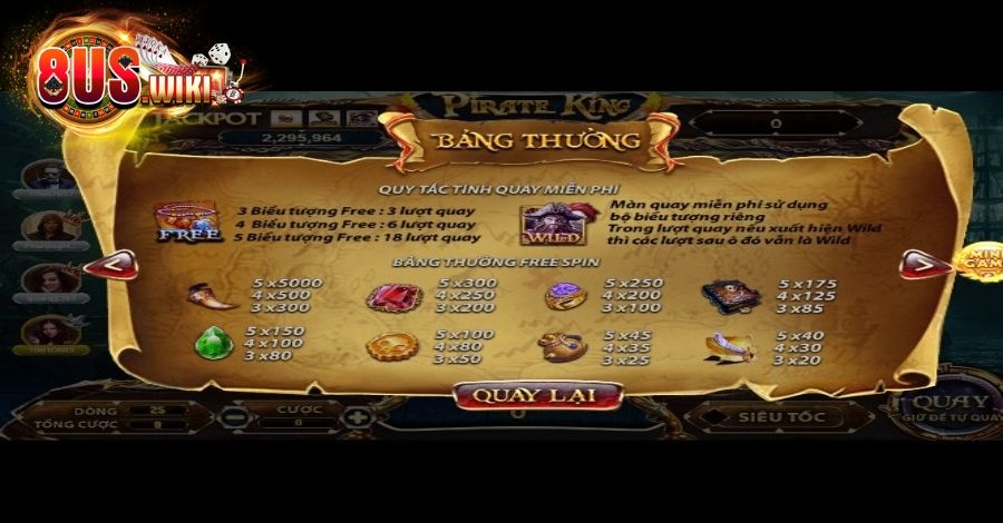 Vua hải tặc với quy tắc tính thưởng miễn phí Vua hải tặc với quy tắc tính thưởng miễn phí
