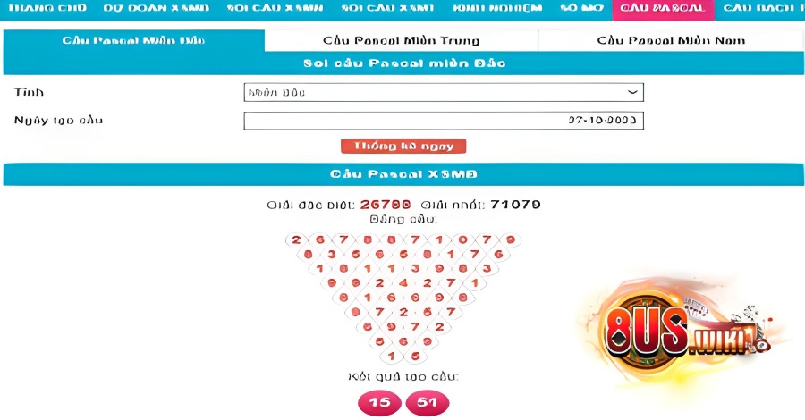 Cách Soi Cầu Pascal MB Chuẩn, Chi Tiết, Dễ Hiểu 11 8US.VN Cách soi cầu Pascal MB trên web